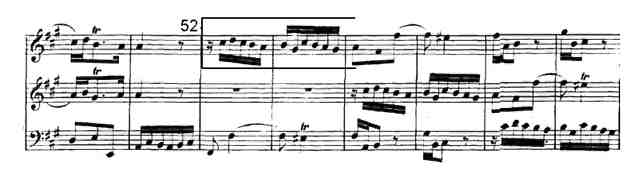 Бах, Соната для флейты и клавира A-dur, финал, T2 