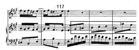 Бах, Соната для флейты и клавира A-dur, финал, T3 