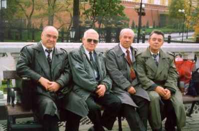 1999 год. На встрече в Москве в честь 55-летия МСВУ. К. Терехов, В. Чебыкин, В. Дегтев, И.Казаков