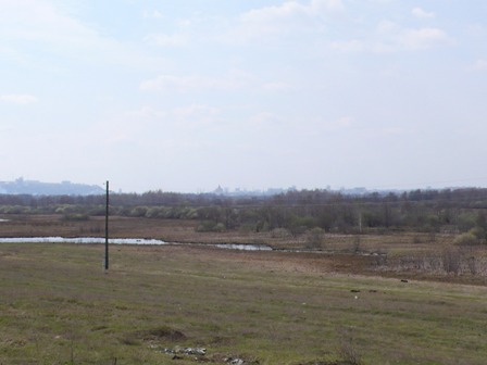 Вид на Борскую пойму и Стрелку со стороны шоссе Толоконцево – Бор. Фото Н.В. Хитруна.