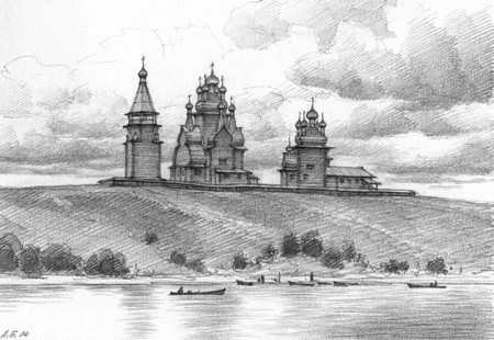 Архитектурный ансамбль в селе Подпорожье. Реконструкция автора