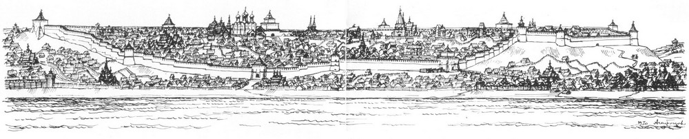 Нижегородский кремль в XVII в. Реконструкция С.Л. Агафонова