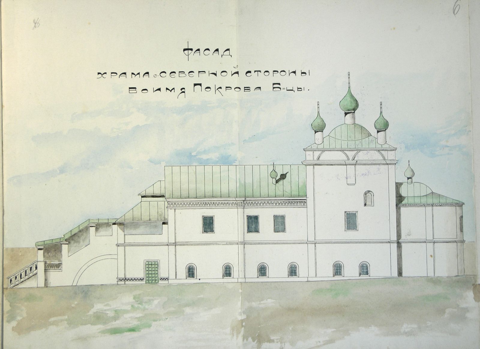 Фиксационные чертежи бывшего Покровского монастыря в Балахне, 1925 г. (ЦАНО).