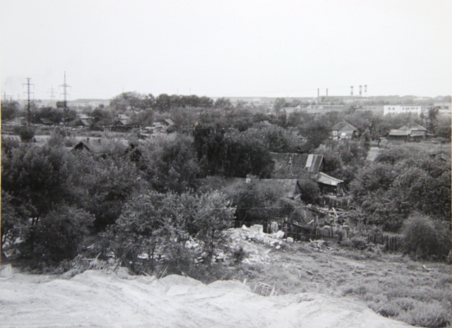 Дома на р. Левинке (бывш. д. Горнушкино). Фото 1977 года
