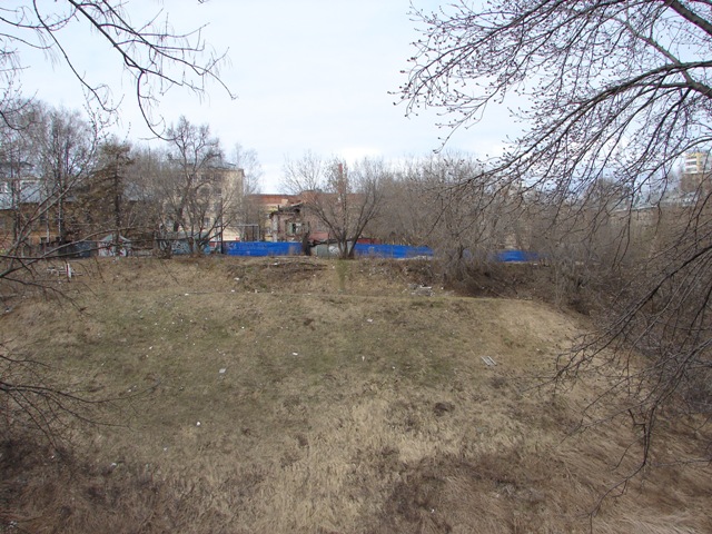 Вид на южную и центральную части площадки обследования с правого края Почаинского оврага с юго-востока