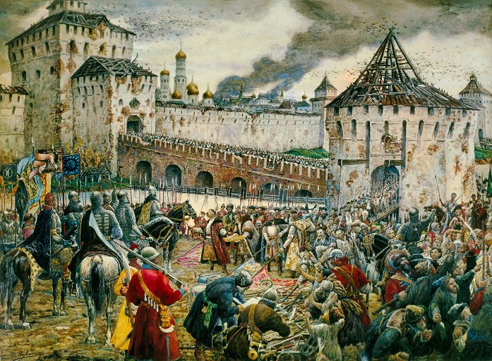 Э.Э. Лисснер. Изгнание поляков из кремля в 1612 г. (1938)