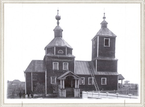 Церковь Михаила Архангела в селе Большие Поляны. Вид с севера. 1909. ОР НА ИИМК РАН