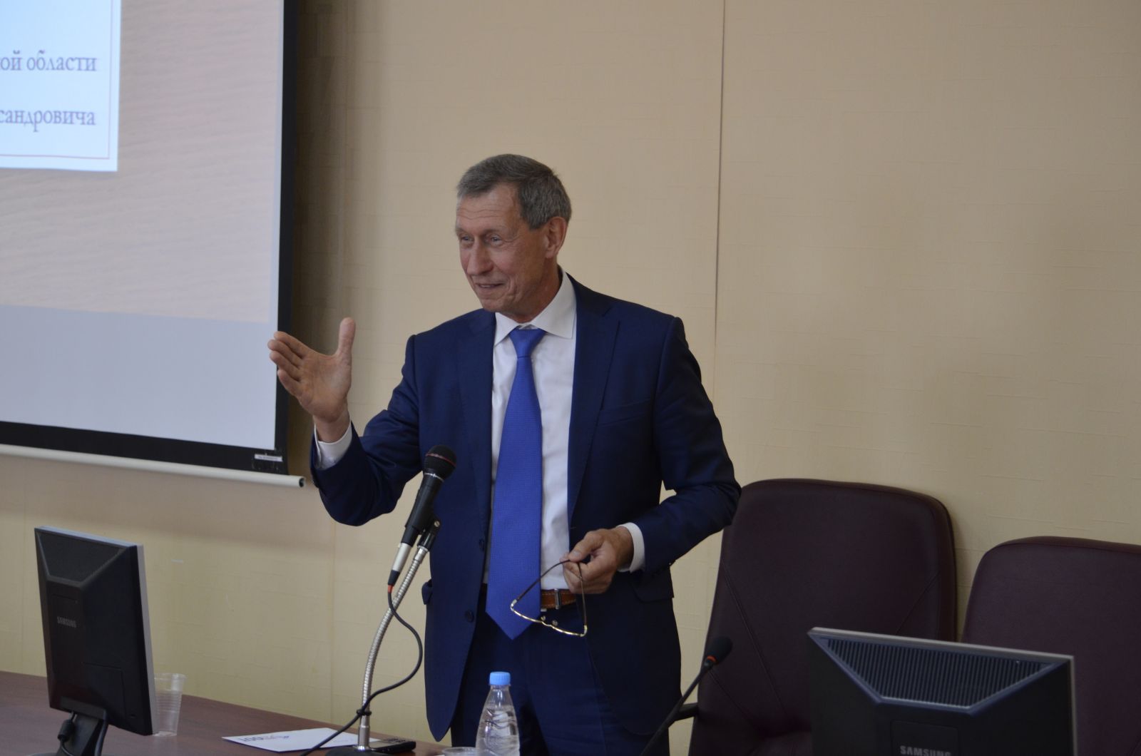 Министр культуры Нижегородской области Сергей Александрович Горин на открытии открытие лектория Регионального центра просветительства, культурного и исторического наследия