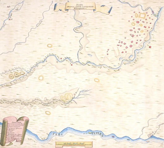 План остатков г. Маджара с ситуацией. Автор А. Голохвостов, 1742 г. (ОР БАН. Собр. карт. Оп. осн. № 868)