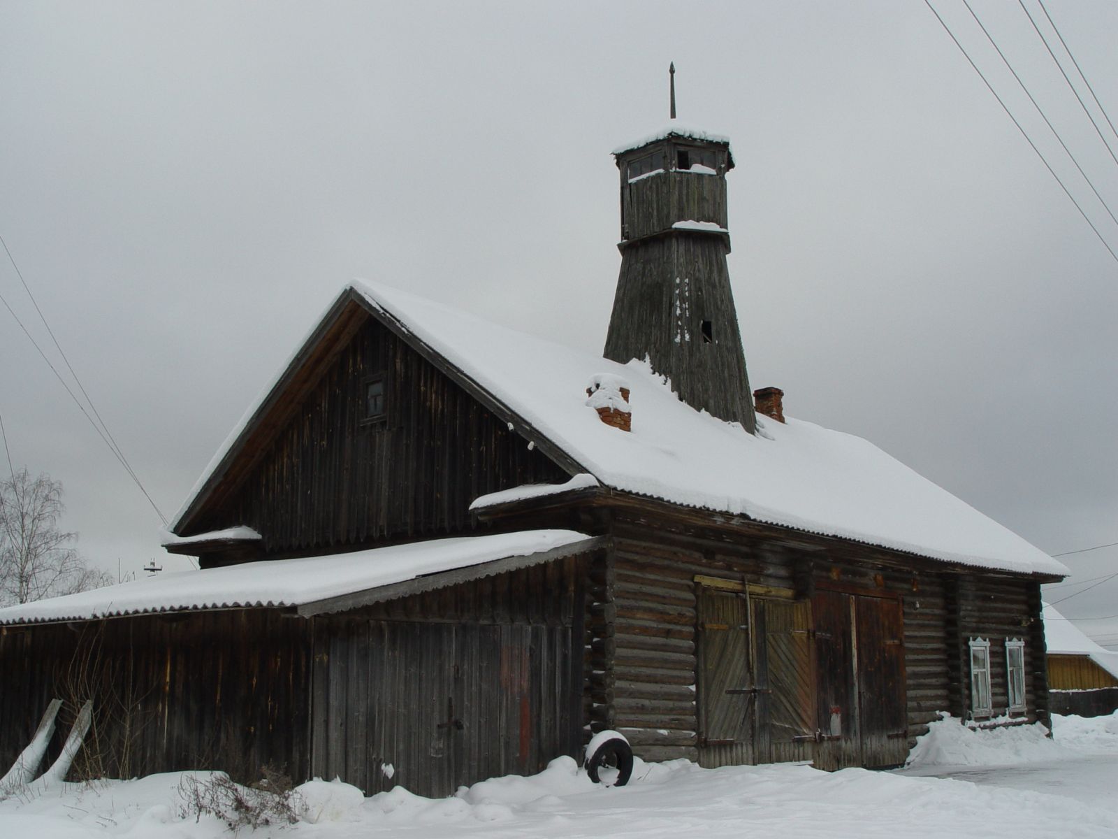 Пожарная часть с каланчей в селе Владимирском